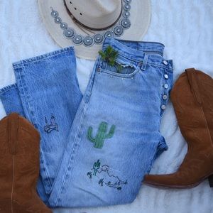 501xx hand embroidered jeans